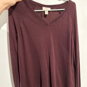Burgundy sweater/ blouse